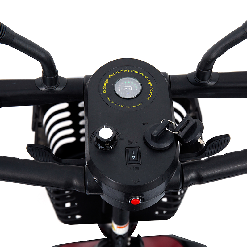 YL-07 Scooter per mobilità elettrico pieghevole da viaggio a 4 ruote con cestino