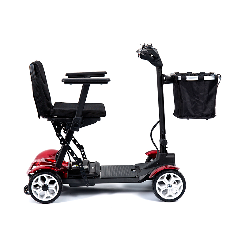 YL-211 Scooter elettrico turistico a 4 ruote per anziani con faro a LED, cestino