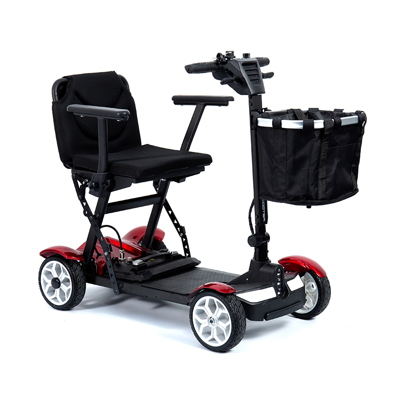 YL-211 Scooter elettrico turistico a 4 ruote per anziani con faro a LED, cestino