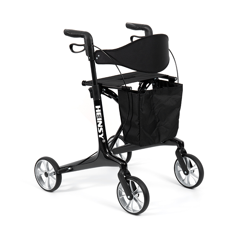 Rollator leggero HES-R306 – Pieghevole, ruote TPR, regolabile, capacità di carico 150 kg